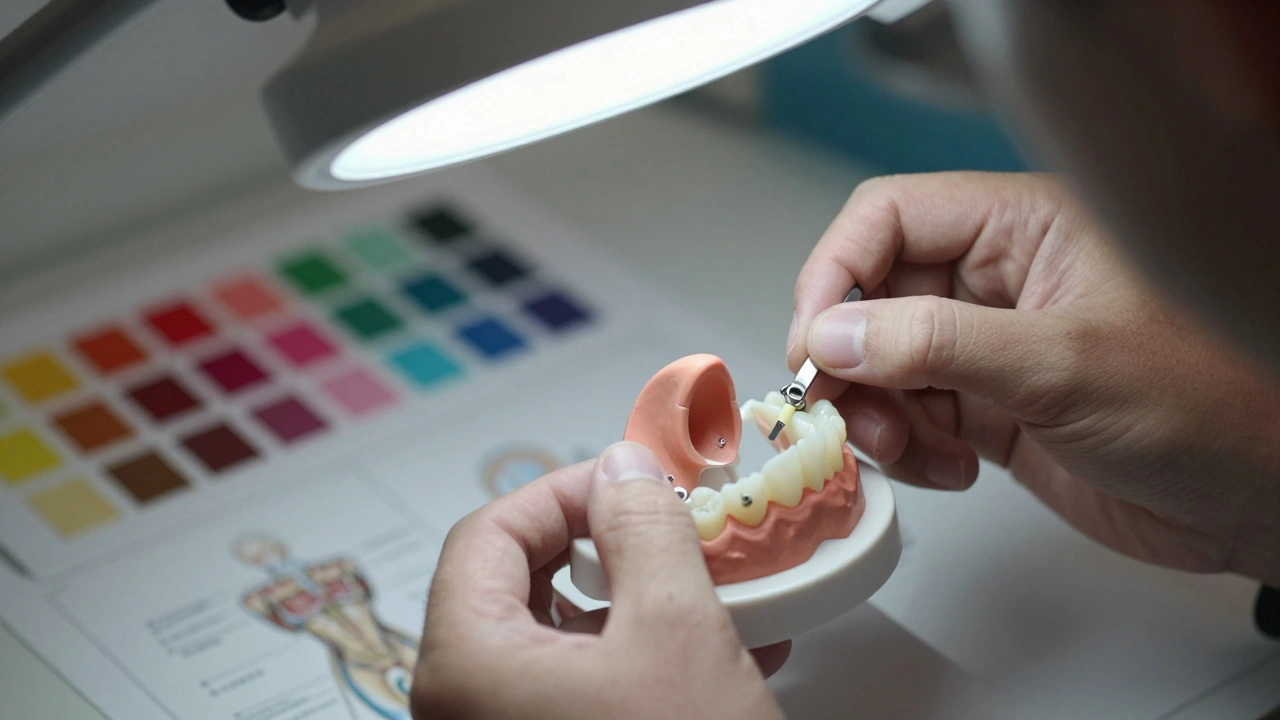 Specializovaná obličejová protéza s realistickou texturou je připravována pro pacienta po operaci.