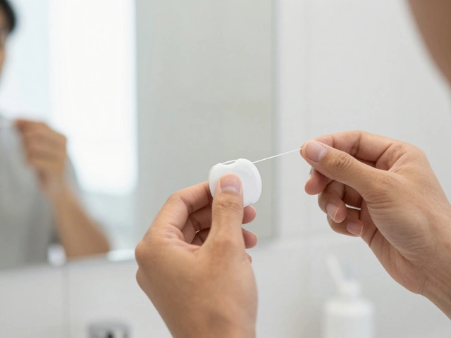 Jak si čistit zuby zubní nití správně - krok za krokem