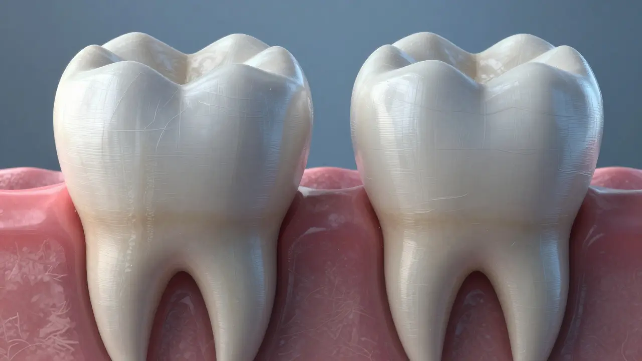 Zobrazující povrch zubní skloviny