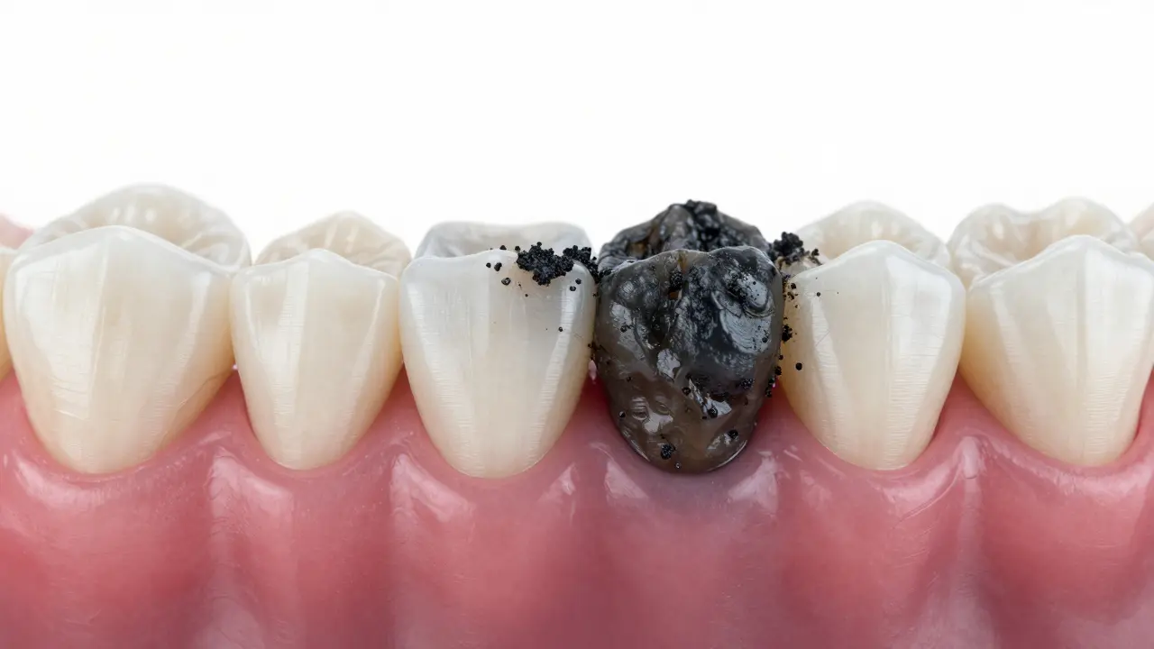 Černý zubní kámen: Co se stane při jeho odstranění u zubaře?