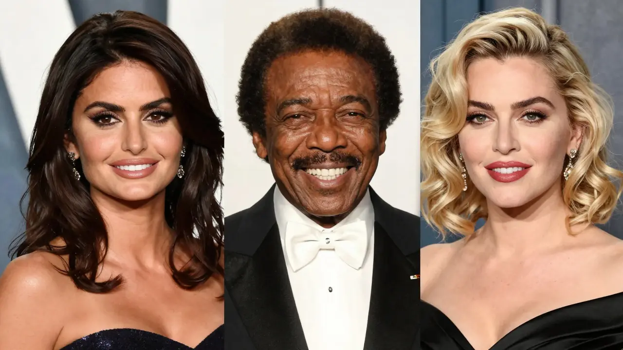 Portréty celebrit s mezerami mezi zuby vyzařující sebevědomí.