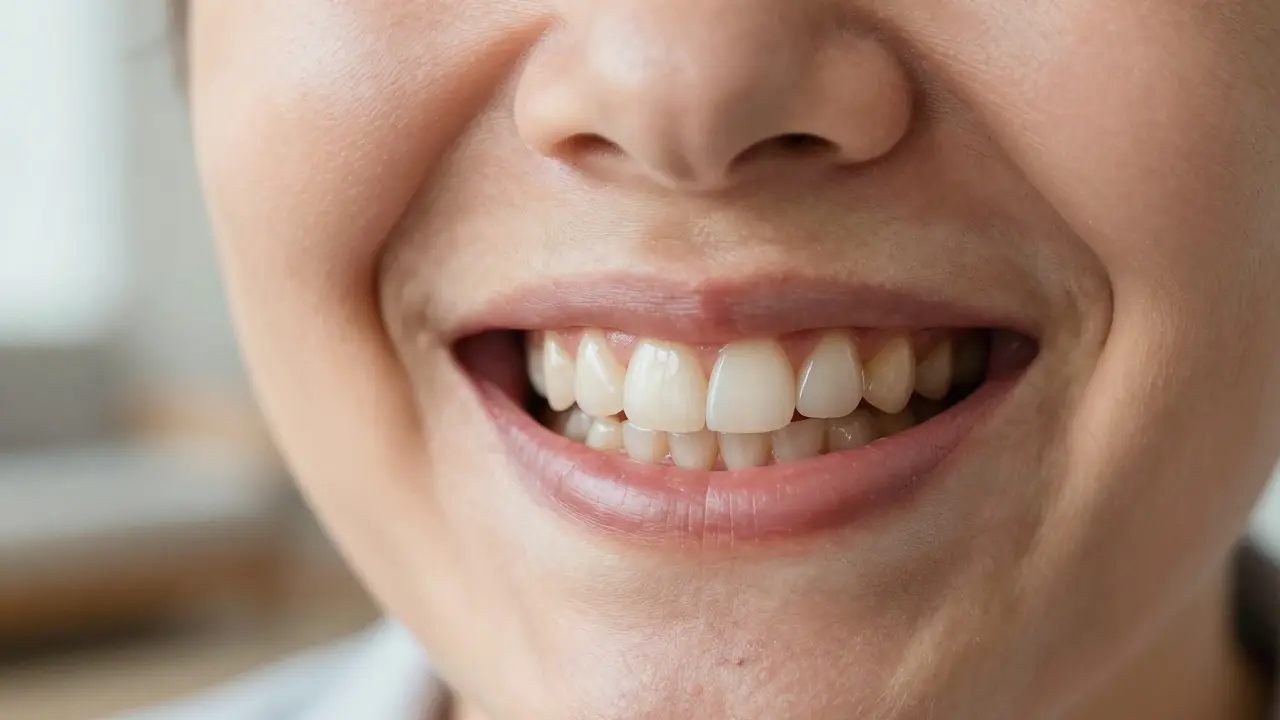 Úsměv s estetickou skloionomerní výplní zdůrazňující komfort a zdraví