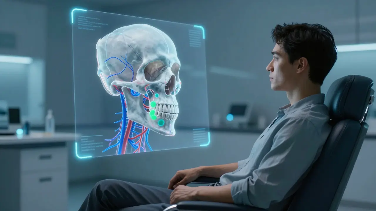 3D diagnostika pro plánování bezpečného umístění implantátů