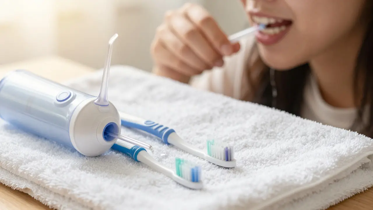 Hygienické pomůcky pro péči o zubní můstek