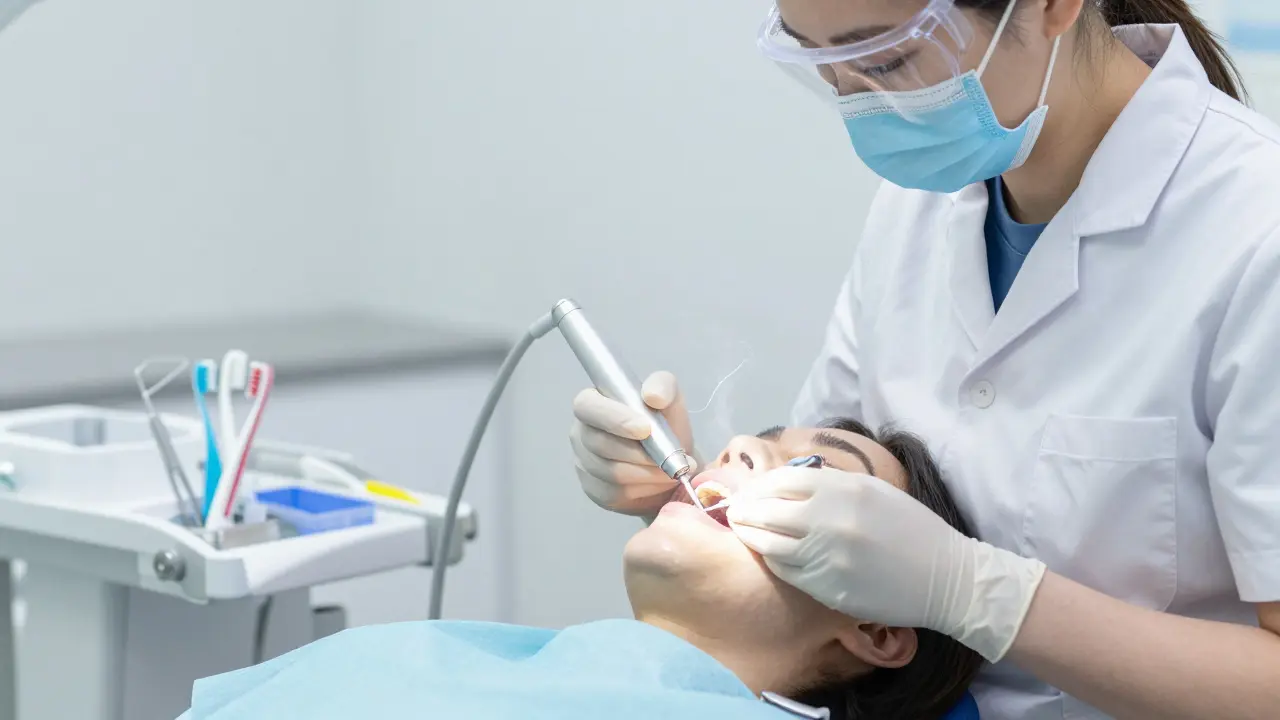 Profesionální čištění zubů u dentálního hygienisty