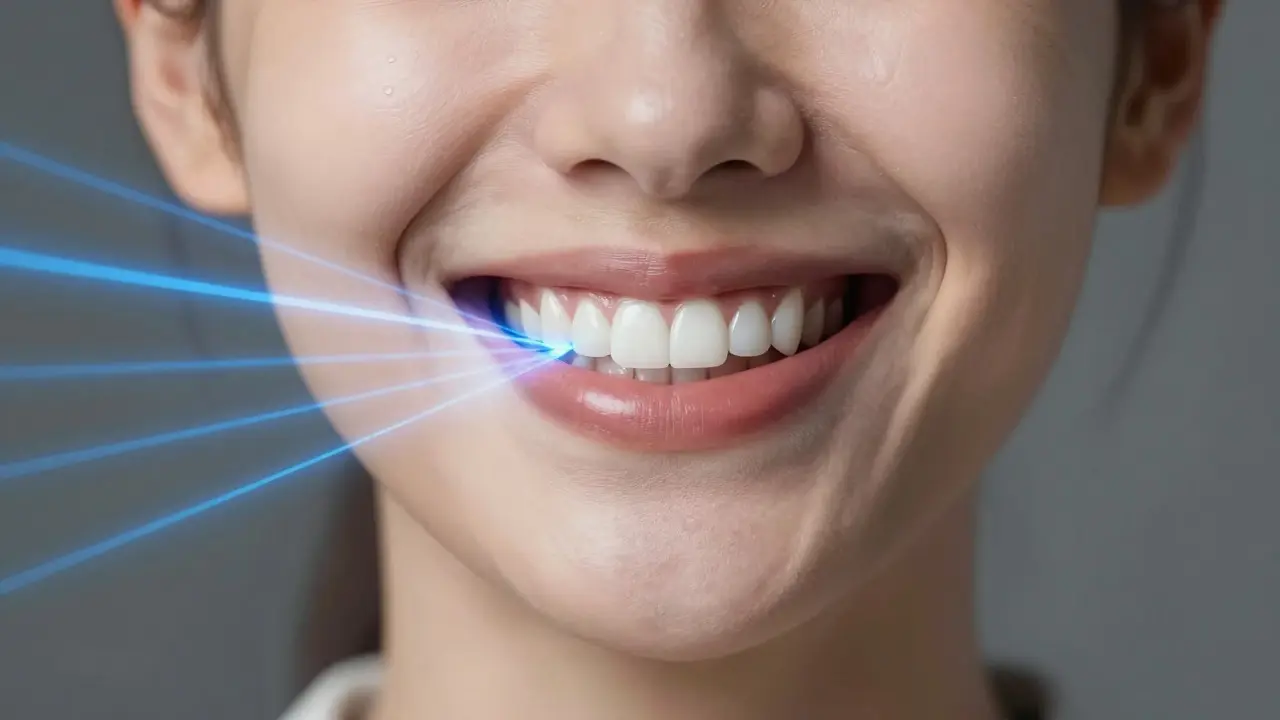 Úsměv po profesionálním bělení a laserové léčbě