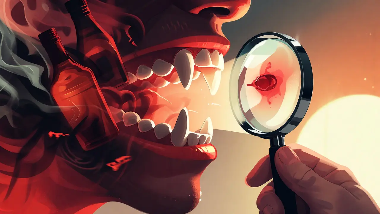Konceptuální ilustrace rizikových faktorů a včasné diagnostiky změn v ústech
